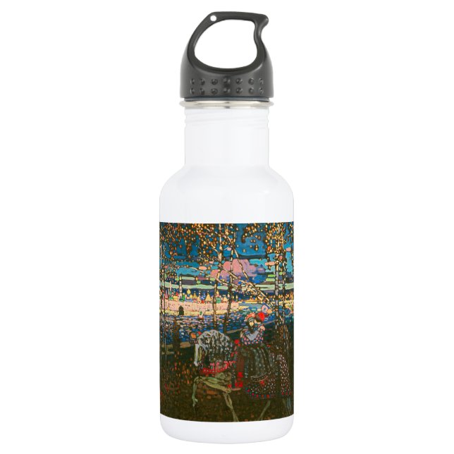 Abstract Kandinsky Riding Couple Colourful 532 Ml Water Bottle (Front)