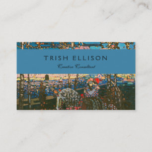 Abstract Kandinsky Riding Couple Colourful Business Card