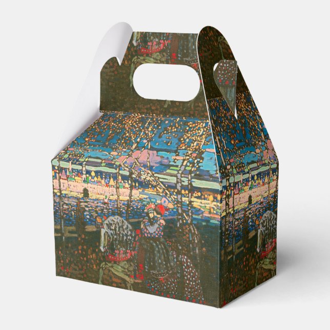 Abstract Kandinsky Riding Couple Colourful Favor Box (Front Side)