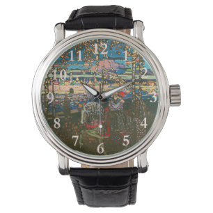 Abstract Kandinsky Riding Couple Colourful Watch
