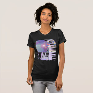 Abstract Keyboards and Stripes T-Shirt