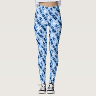 Abstract kids cute cartoon flowers floral retro de leggings