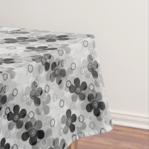 Abstract kids cute cartoon flowers floral retro de tablecloth