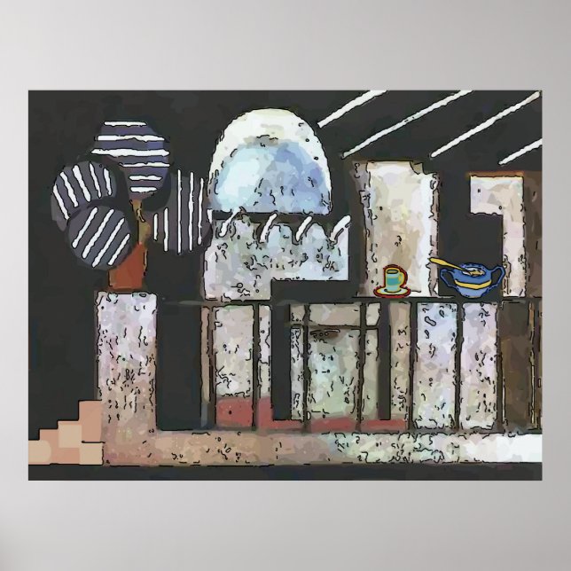 Abstract Kitchen Poster (Front)