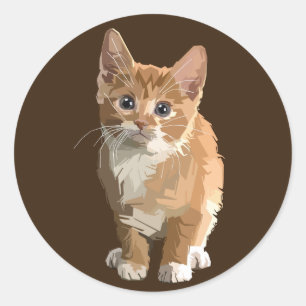 abstract kitten stickers