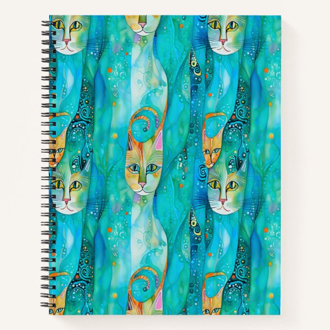 Abstract Kittens  Notebook (Front)