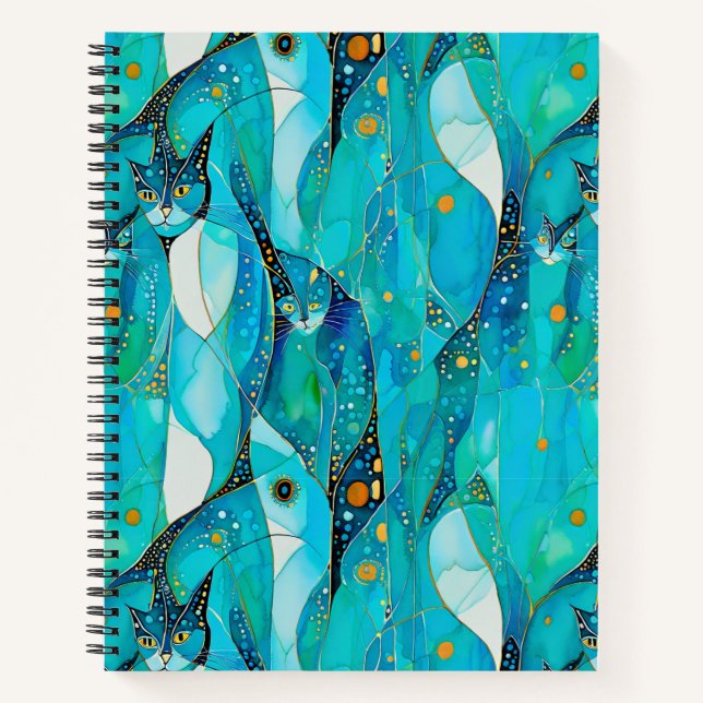 Abstract Kittens  Notebook (Front)