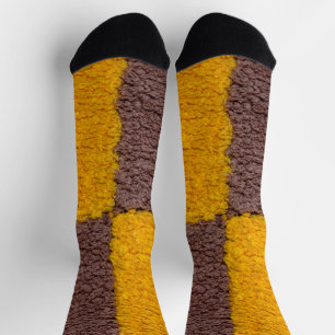 Abstract knitted texture socks