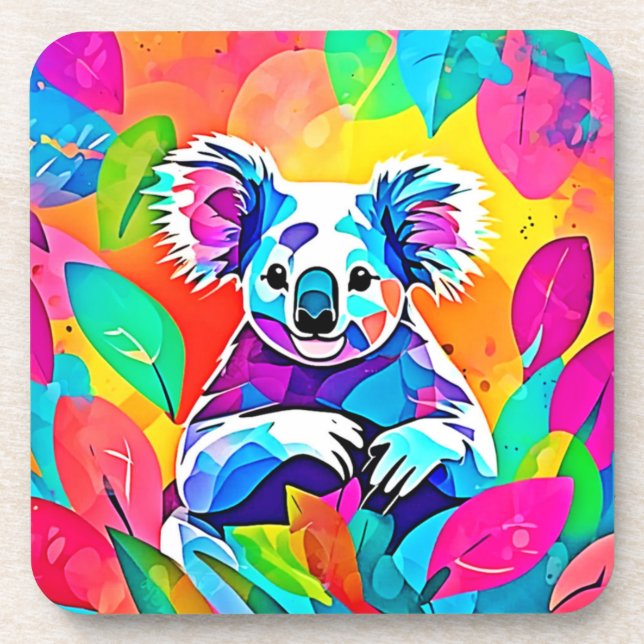 Abstract Koala Design Coaster (Front)