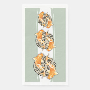 Abstract Koi Fish Napkin