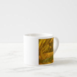 Abstract Kokopelli with Mesa, Cactus & Sun Espresso Cup