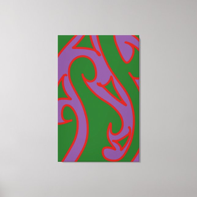 Abstract kowhaiwhai art by RRW  Canvas Print (Front)