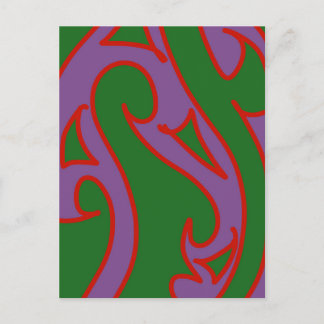 Abstract kowhaiwhai art by RRW Postcard