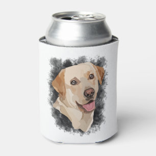 Abstract Labrador Art Can Cooler