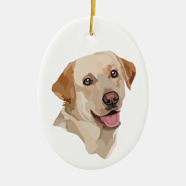 Abstract Labrador Art Ceramic Ornament (Front)