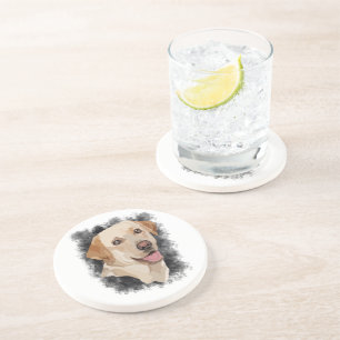 Abstract Labrador Art Coaster