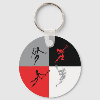 Abstract Lacrosse Keychain