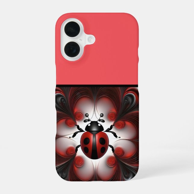 Abstract Ladybird Art Design, iPhone 16 Case (Back)