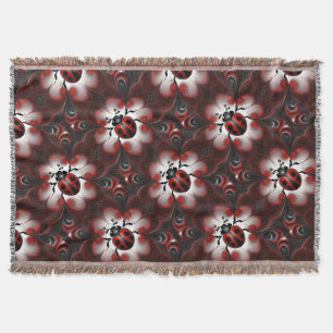 Abstract Ladybird Art Design, Throw Blanket