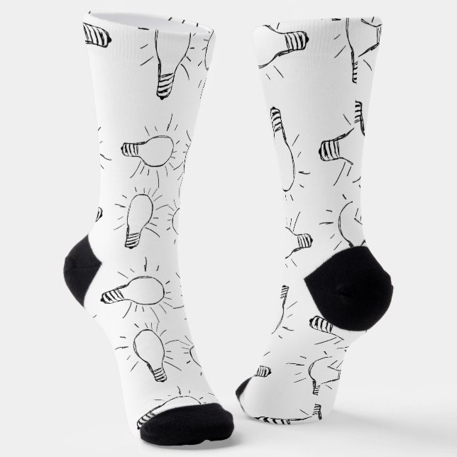 Abstract lamp drawing pattern socks (Angled)
