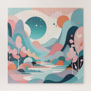 Abstract Landscape Art Jigsaw Puzzle