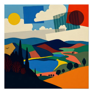 Abstract Landscape Art Poster