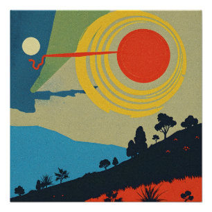 Abstract Landscape Art Poster