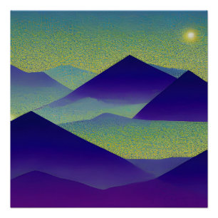 Abstract Landscape Fallen Star 23 Poster