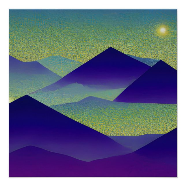 Abstract Landscape Fallen Star 23 Poster (Front)