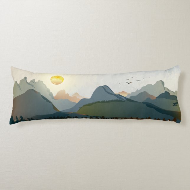 Abstract Landscape hills Body Pillow (Front)