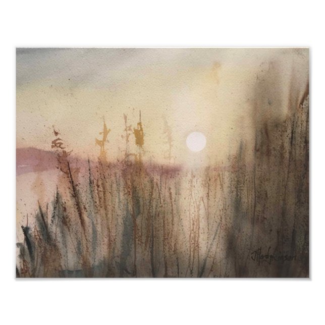 Abstract Landscape Misty Dawn  Photo Print (Front)