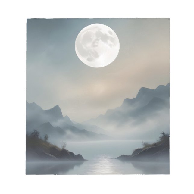 Abstract Landscape Mountains Valley Nature Scenery Notepad (Front)