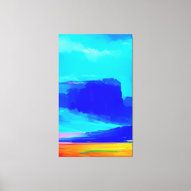Abstract Landscape Painting Colourful Modern Canvas Print (Front)