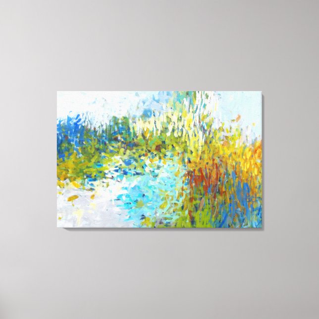 Abstract Landscape Painting Impressionist 24x36 Canvas Print (Front)