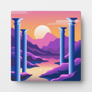 Abstract landscape plaque