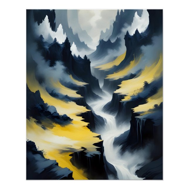 Abstract Landscape Poster Background Wallpaper Art (Front)