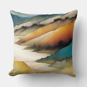 Abstract Landscape Poster Background Wallpaper Art Throw Pillow
