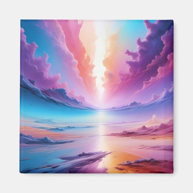 Abstract Landscape Sky Space Background Wallpaper  Magnet (Front)