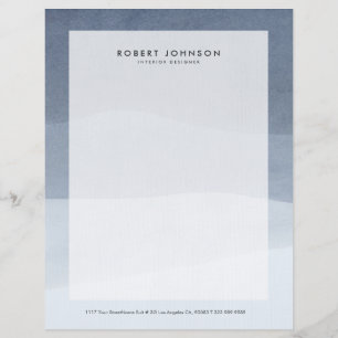 Abstract Landscape Soft Tranquil Grey Tone Letterhead