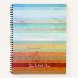 Abstract Landscape Stripes & Your Words Notebook