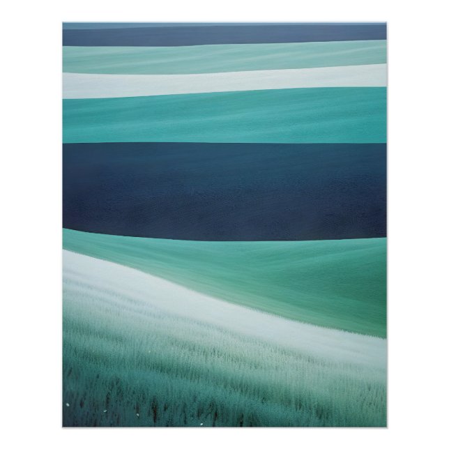 Abstract Landscape Valley Meadow Nature Background Poster (Front)