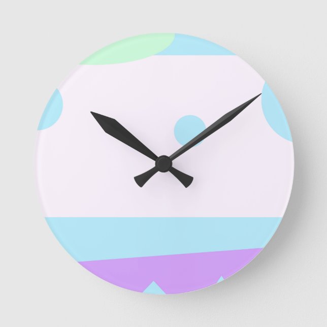 Abstract Landscape with 3 Moons Wall Clock (Front)