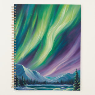 Abstract Landscape with Northern Lights Planner