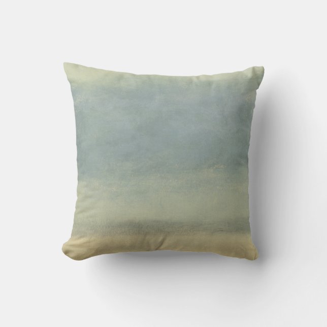 Abstract Landscape with Overcast Sky Throw Pillow (Front)