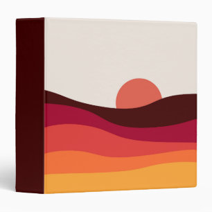 Abstract landscape with sea at sunset binder