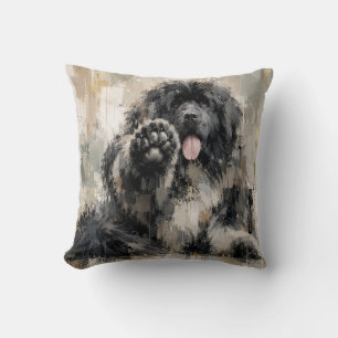 Abstract Landseer Throw Pillow