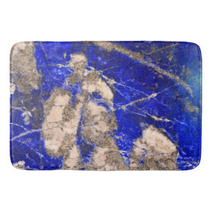 Abstract Lapis Blue grey Granite pattern  Bath Mat