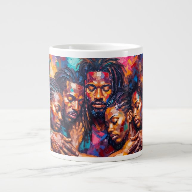 Abstract Large Coffee Mug (Front)