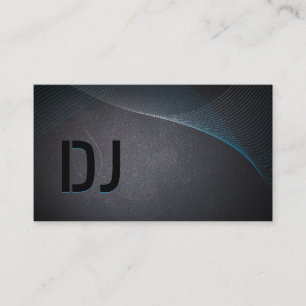 Abstract Laser Light Coal Black DJ Business Card