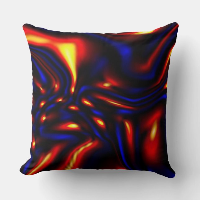 Abstract Lava Decorative Pillow (Front)